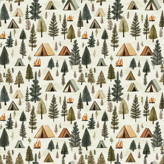 Camping in the Forest Pattern 5 Quilting Cotton Fabric