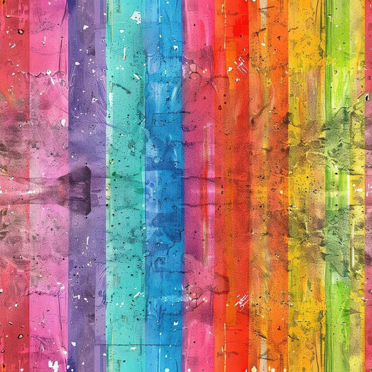 Rainbow Grunge Wall Pattern 1 Quilting Cotton Fabric