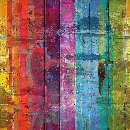Rainbow Grunge Wall Pattern 8 Quilting Cotton Fabric