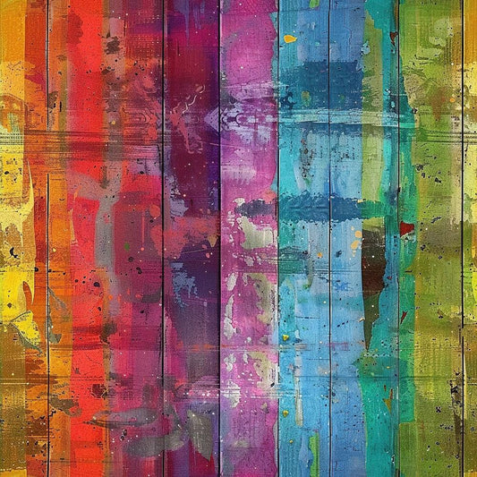 Rainbow Grunge Wall Pattern 8 Quilting Cotton Fabric