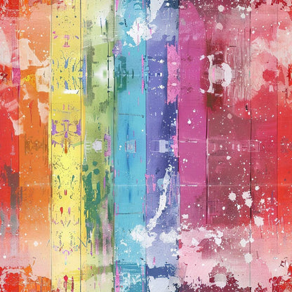 Rainbow Grunge Wall Pattern 11 Quilting Cotton Fabric