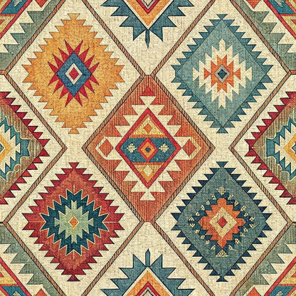 Turkish Kilim Pattern 8 Quilting Cotton Fabric