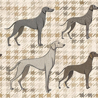 Neutral Houndstooth Pattern 2 Quilting Cotton Fabric