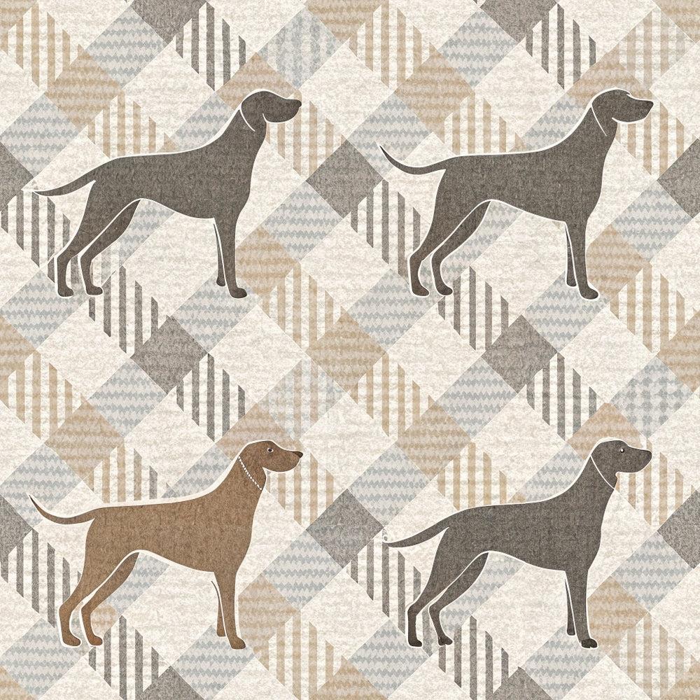 Neutral Houndstooth Pattern 3 Quilting Cotton Fabric