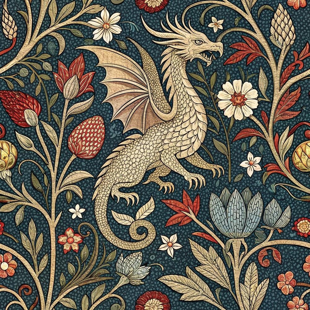 Medieval Tapestry Pattern 8 Quilting Cotton Fabric