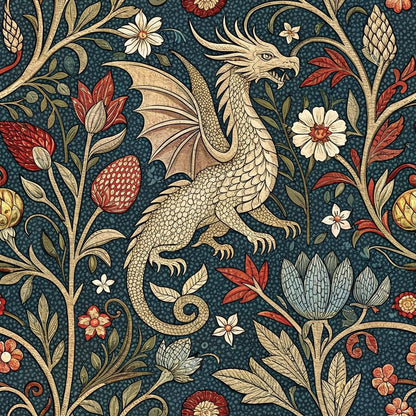 Medieval Tapestry Pattern 8 Quilting Cotton Fabric