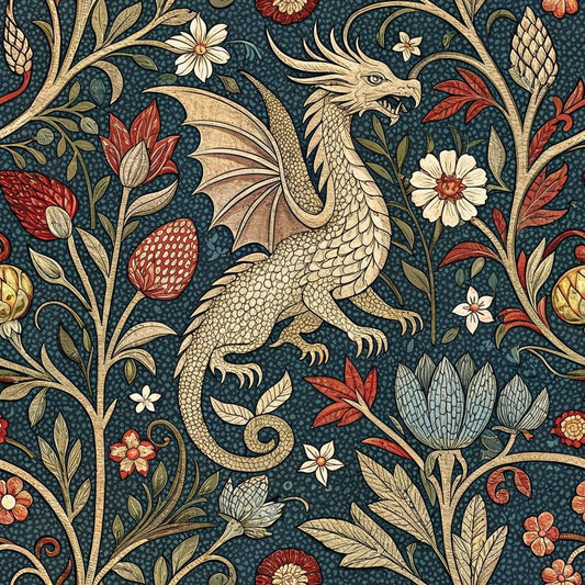 Medieval Tapestry Pattern 8 Quilting Cotton Fabric