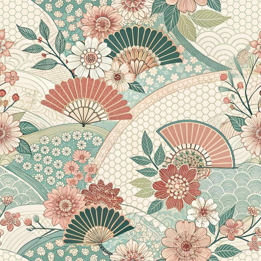 Japanese Kimono Pattern 2 Quilting Cotton Fabric