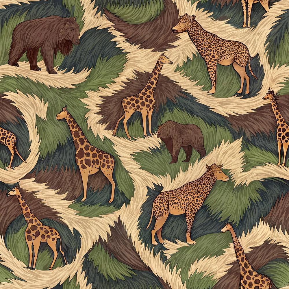 Animal Fur Camo Pattern 2 Quilting Cotton Fabric