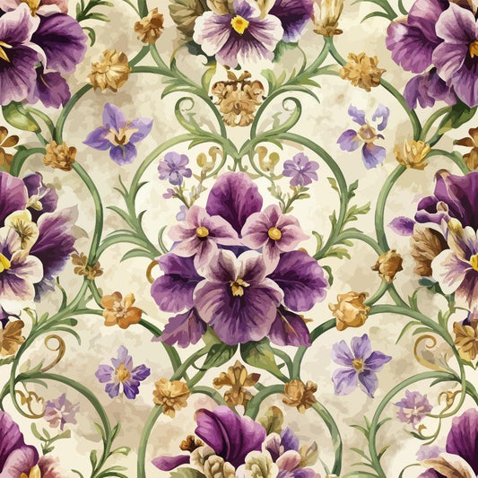 Baroque Florals Pattern 91 Quilting Cotton Fabric
