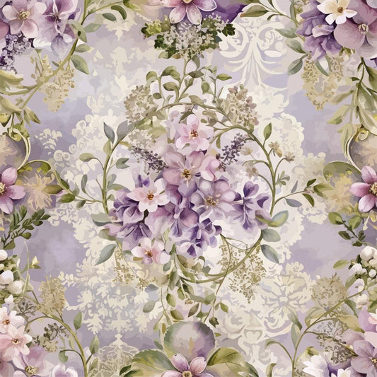 Baroque Florals Pattern 94 Quilting Cotton Fabric