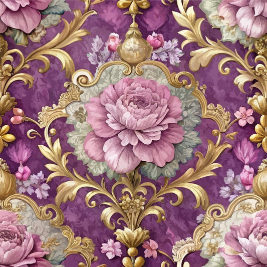 Baroque Florals Pattern 42 Quilting Cotton Fabric