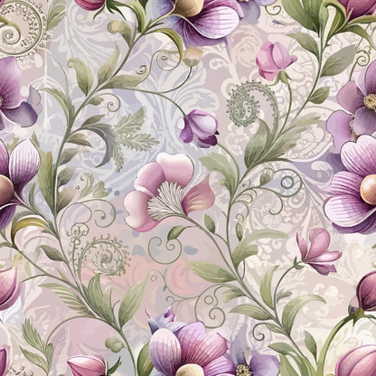Baroque Florals Pattern 230 Quilting Cotton Fabric
