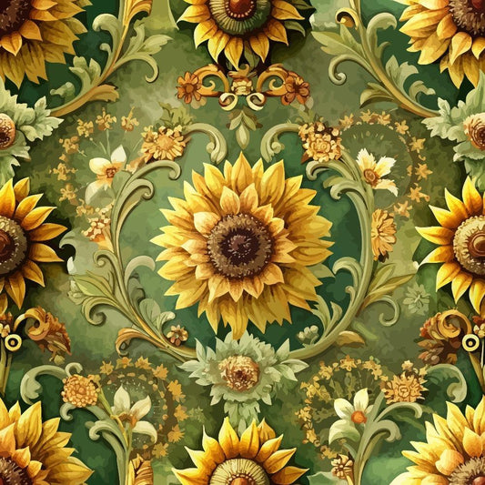Baroque Florals Pattern 109 Quilting Cotton Fabric