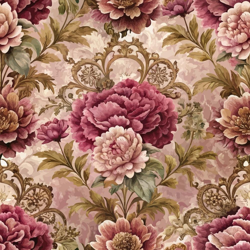 Baroque Florals Pattern 164 Quilting Cotton Fabric