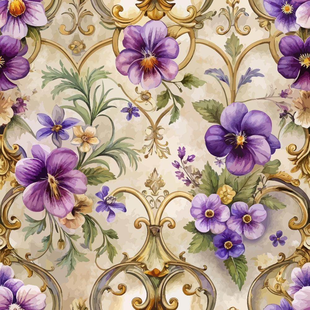 Baroque Florals Pattern 171 Quilting Cotton Fabric