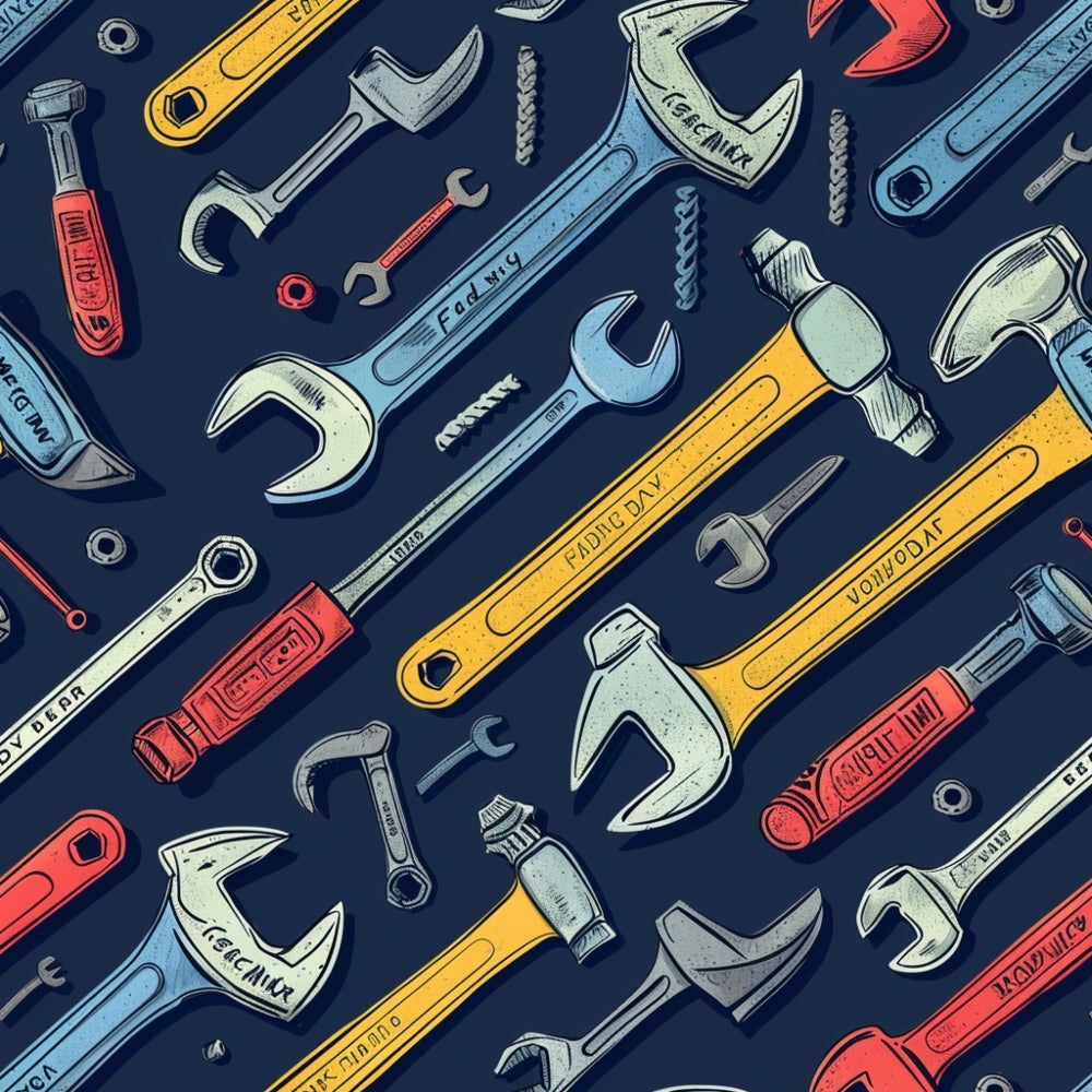Wrench Works Pattern 8 Minky Fabric