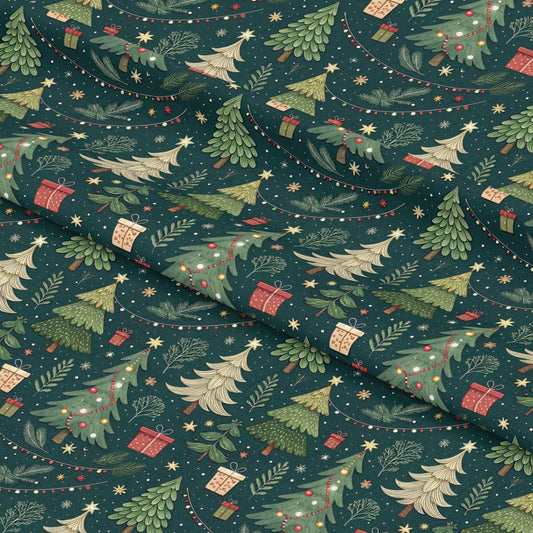 Christmas Tree Lights Pattern 1 Quilting Cotton Fabric
