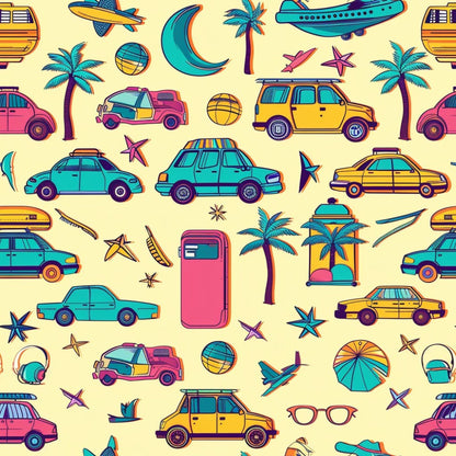 Neon Getaway Pattern 11 Minky Fabric