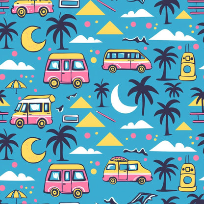 Neon Getaway Pattern 5 Minky Fabric