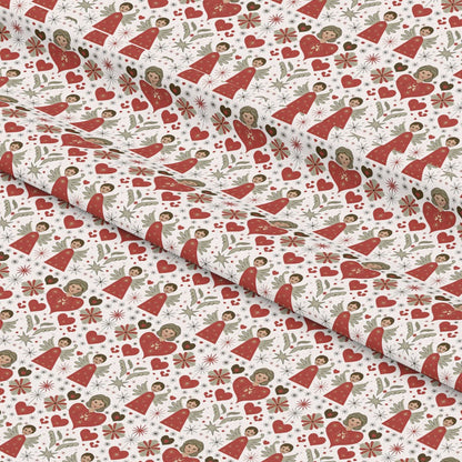 Scandinavian Folk Christmas Pattern 7 Quilting Cotton Fabric