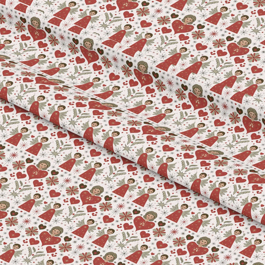 Scandinavian Folk Christmas Pattern 7 Quilting Cotton Fabric