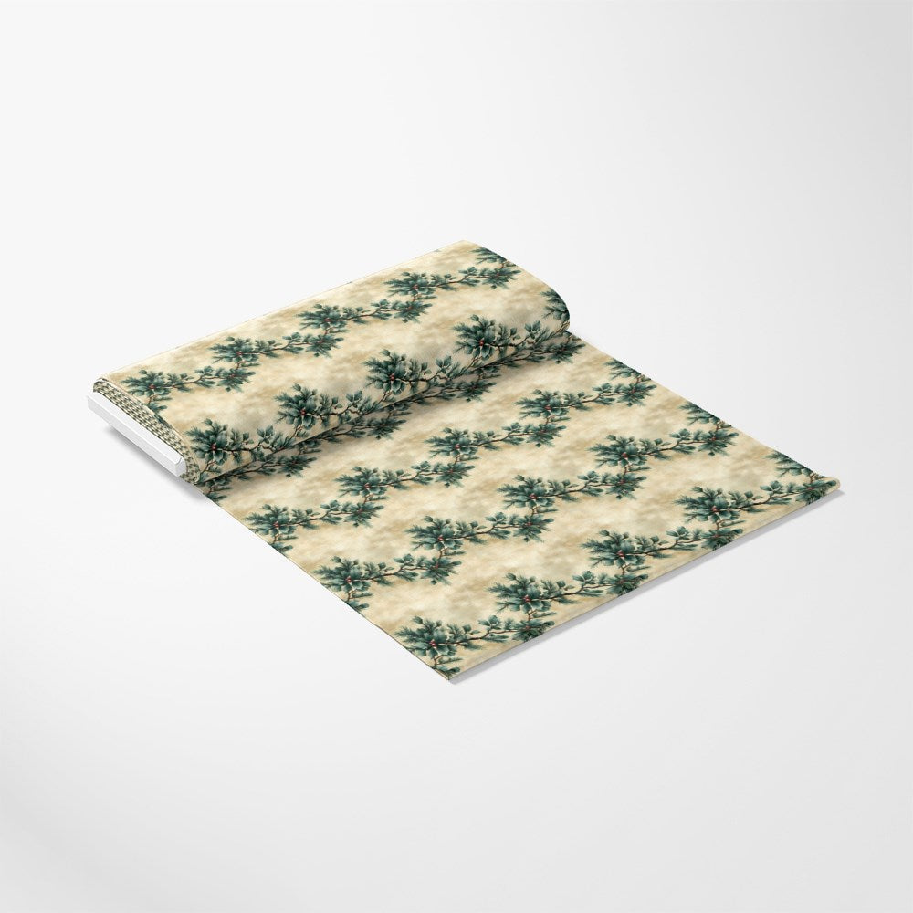 Winter Greenery Pattern 1 Quilting Cotton Fabric