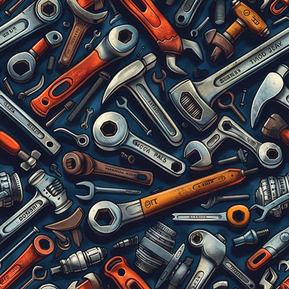 Wrench Works Pattern 9 Minky Fabric