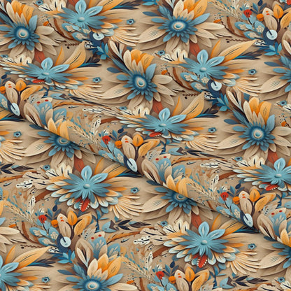 Aztec Feather Pattern 13 Quilting Cotton Fabric
