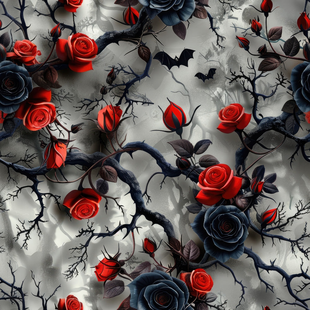 Crimson Thorns Pattern 11 Minky Fabric