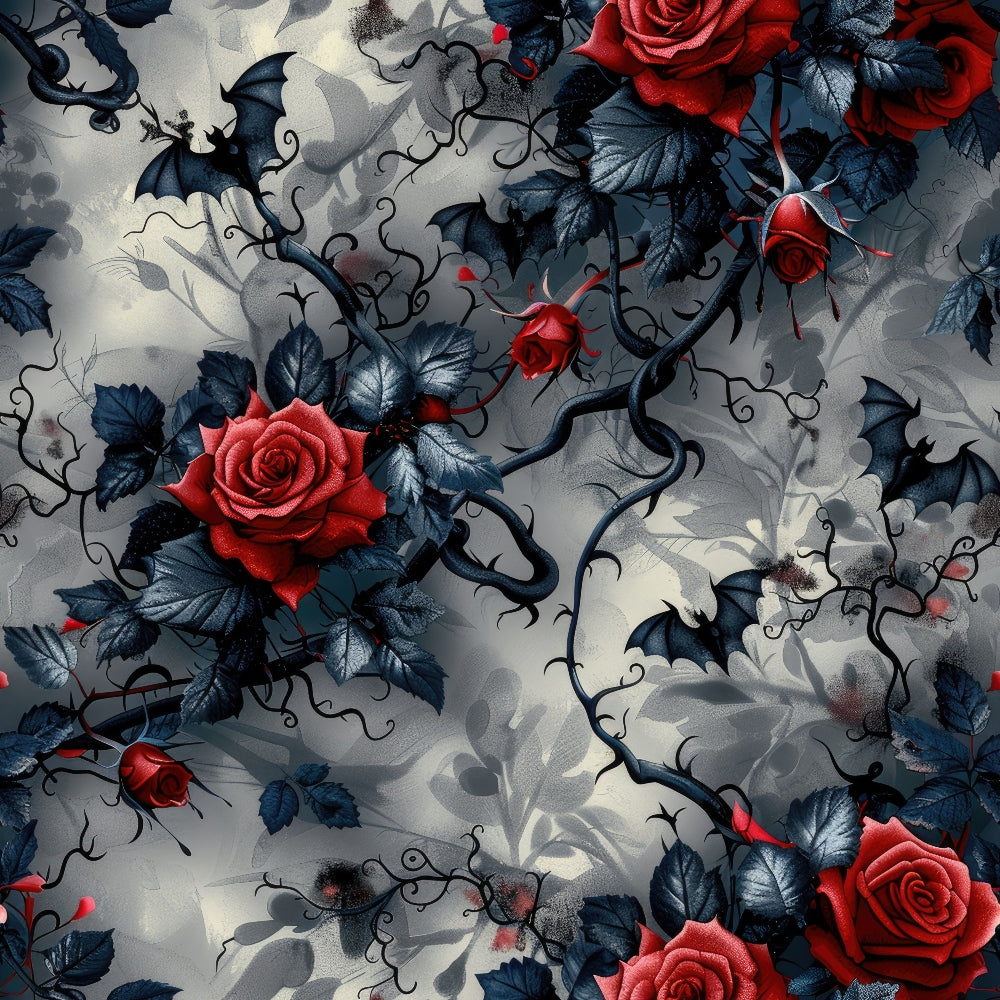 Crimson Thorns Pattern 12 Minky Fabric