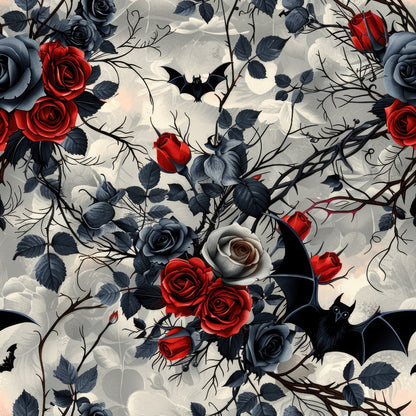Crimson Thorns Pattern 8 Minky Fabric