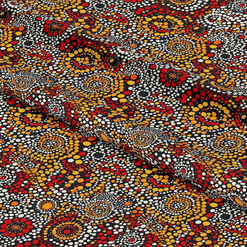 Aboriginal Circles and Dots Pattern 10 Quilting Cotton Fabric