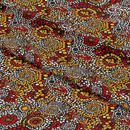 Aboriginal Circles and Dots Pattern 10 Quilting Cotton Fabric