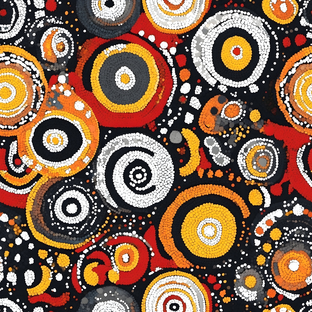 Dreamtime Embers Pattern 11 Minky Fabric