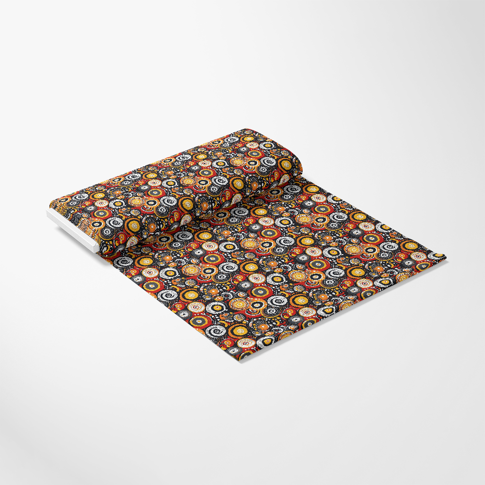 Aboriginal Circles and Dots Pattern 11 Quilting Cotton Fabric