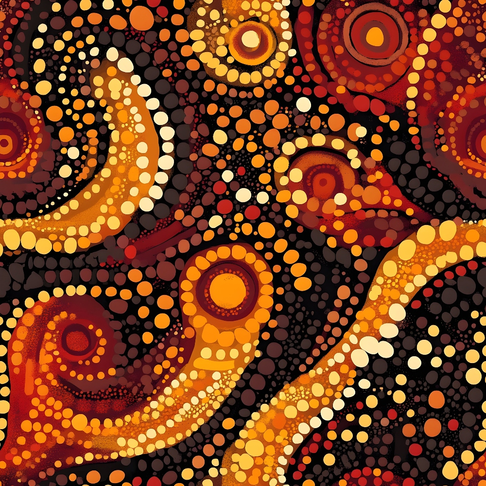 Dreamtime Embers Pattern 14 Minky Fabric