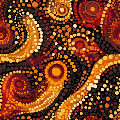 Dreamtime Embers Pattern 14 Minky Fabric
