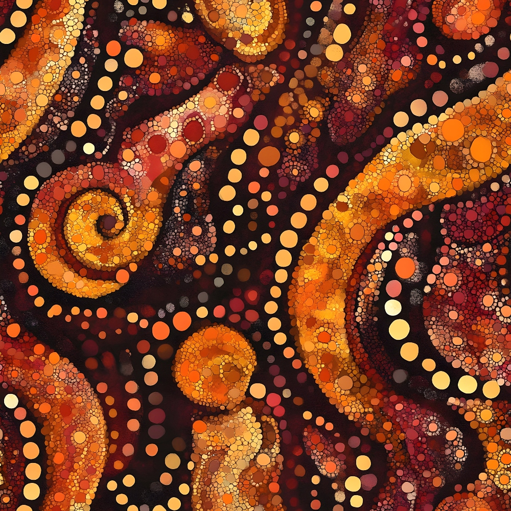 Dreamtime Embers Pattern 15 Minky Fabric