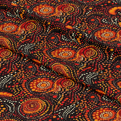 Aboriginal Circles and Dots Pattern 16 Quilting Cotton Fabric