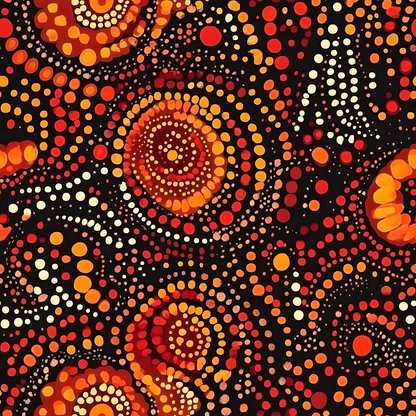 Dreamtime Embers Pattern 16 Minky Fabric