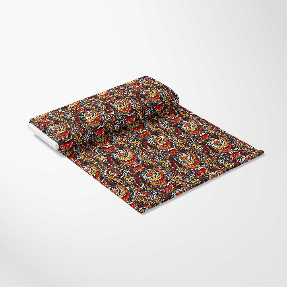 Aboriginal Circles and Dots Pattern 17 Quilting Cotton Fabric