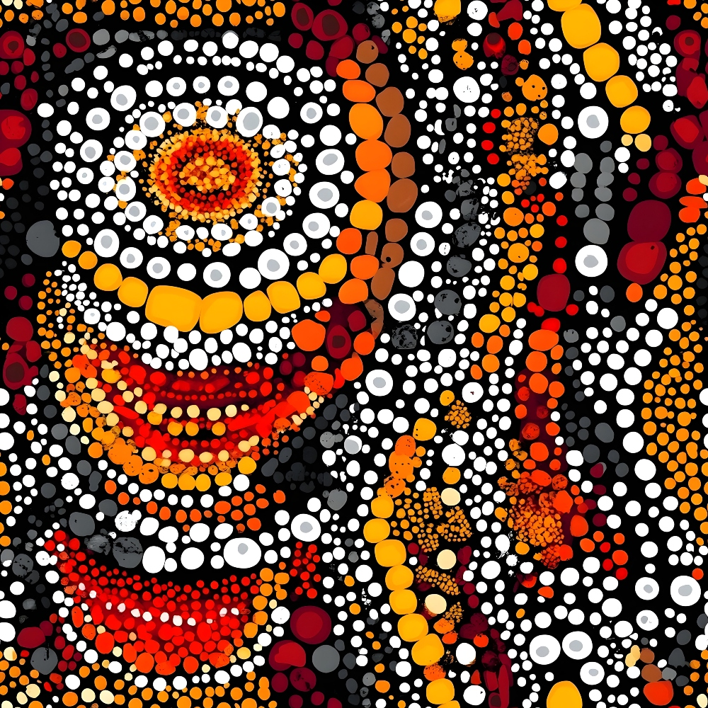 Dreamtime Embers Pattern 17 Minky Fabric