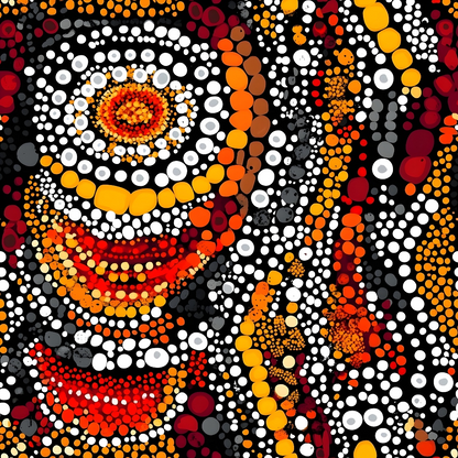 Dreamtime Embers Pattern 17 Minky Fabric