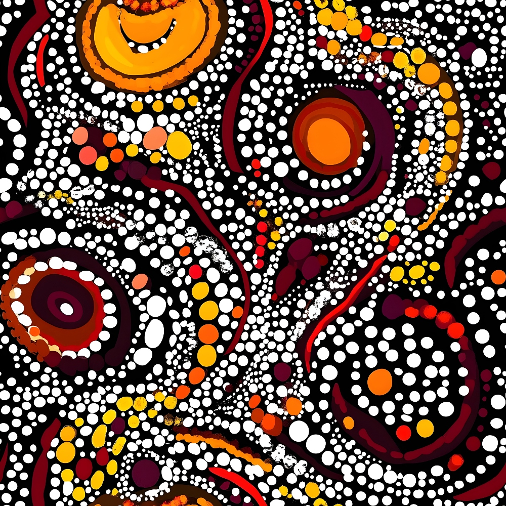 Dreamtime Embers Pattern 18 Minky Fabric