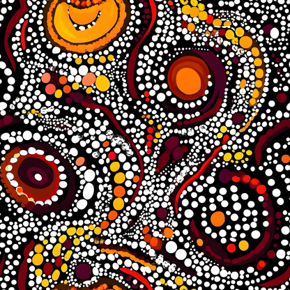 Dreamtime Embers Pattern 18 Minky Fabric