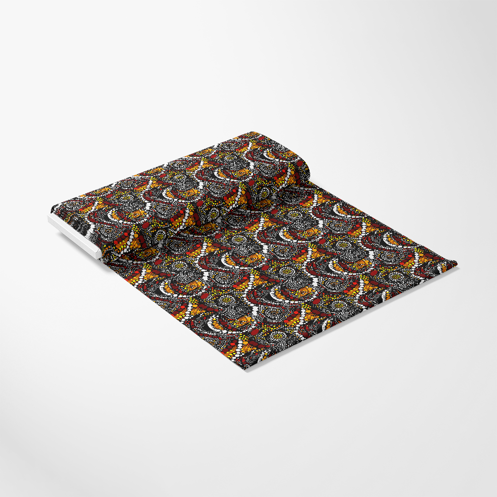 Aboriginal Circles and Dots Pattern 19 Quilting Cotton Fabric
