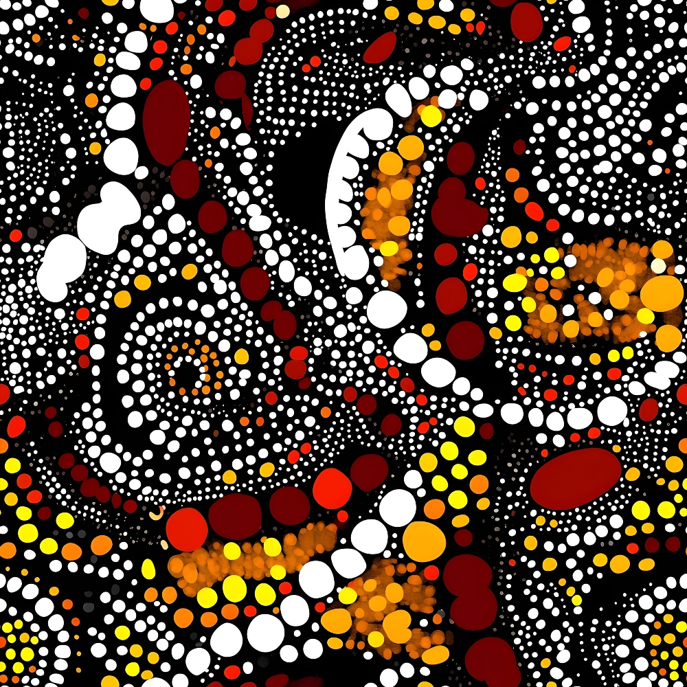 Dreamtime Embers Pattern 19 Minky Fabric
