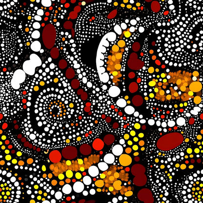 Dreamtime Embers Pattern 19 Minky Fabric