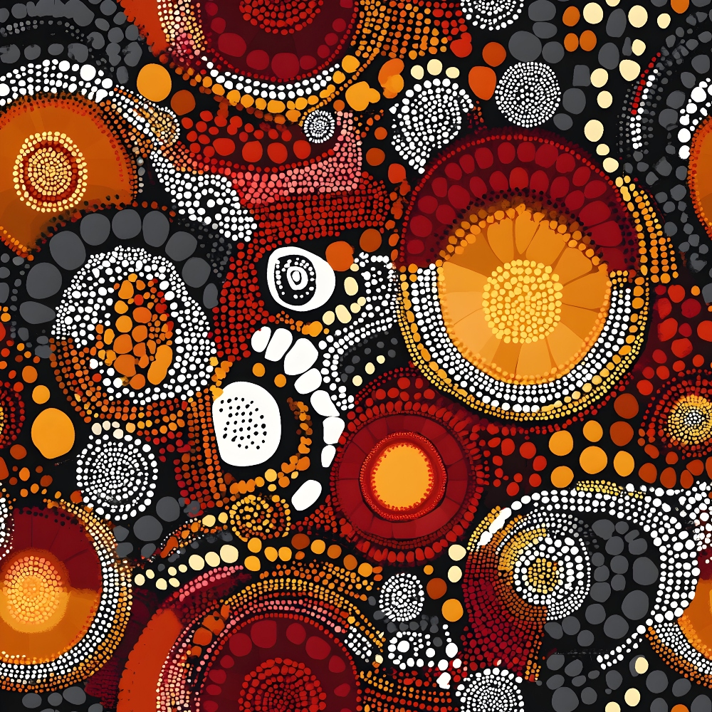 Dreamtime Embers Pattern 1 Minky Fabric
